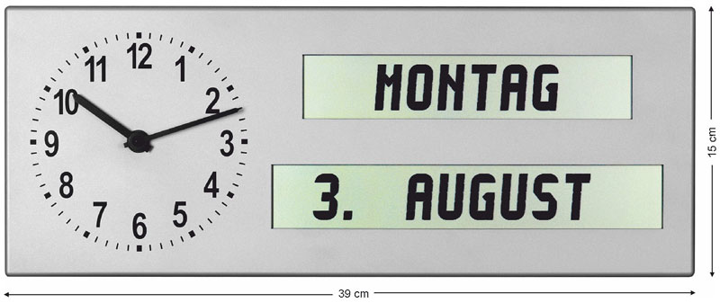 Demenzuhr Wanduhr Mit Tag Und Datum Zoll Digitale Kalender